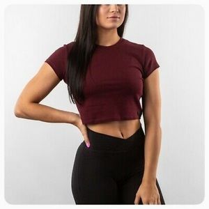 Alphalete Burgundy Crop Top